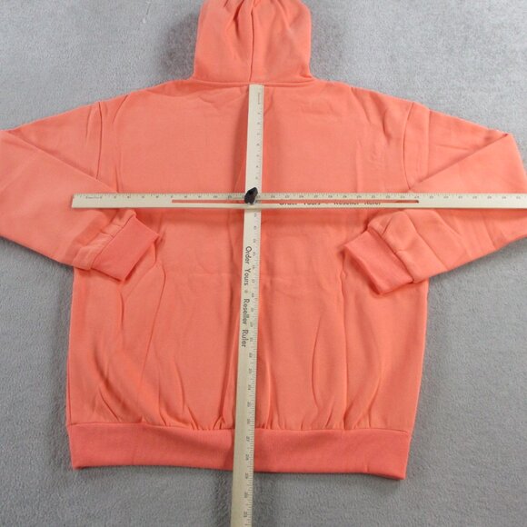 COMFRT Hoodie Adult Large Coral Orange Fleece Signature Sweatshirt Limited Ed - Picture 8 of 11